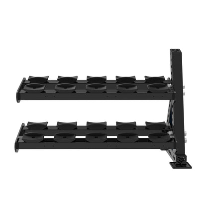 REVOLVE PU DB 1.2m 2 Tier Extension (5 Pairs) – view 2 – Bench Fitness