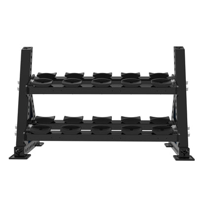 REVOLVE PU DB 1.2m 2 Tier Storage (5 Pairs) – view 2 – Bench Fitness