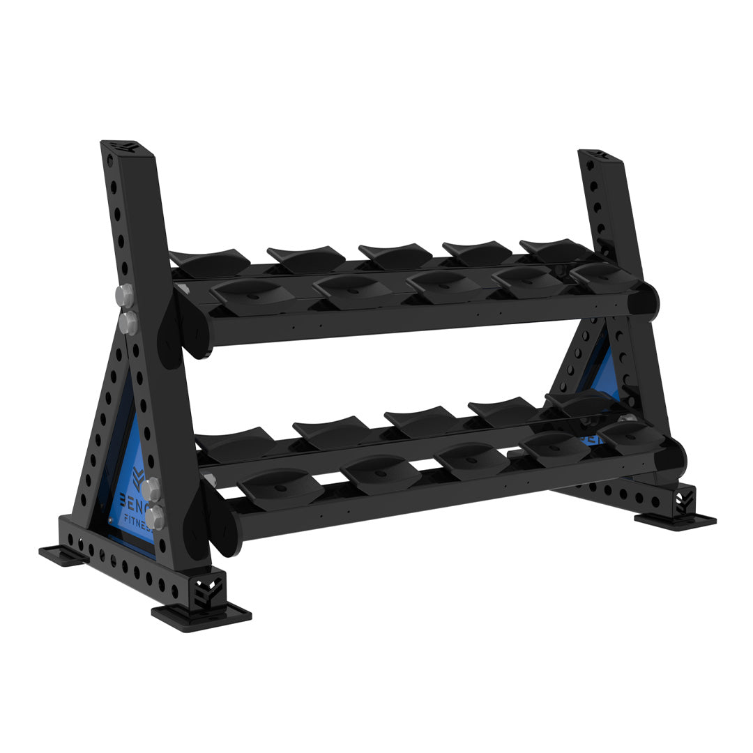 REVOLVE PU DB 1.2m 2 Tier Storage (5 Pairs) – view 3 – Bench Fitness