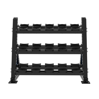 REVOLVE PU DB 1.2m 3 Tier Storage (7.5 Pairs) – view 2 – Bench Fitness