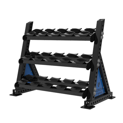 REVOLVE PU DB 1.2m 3 Tier Storage (7.5 Pairs) – view 1 – Bench Fitness