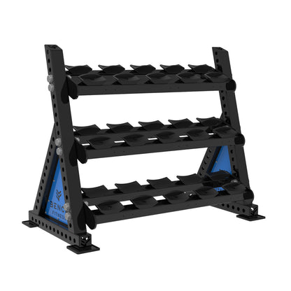 REVOLVE PU DB 1.2m 3 Tier Storage (7.5 Pairs) – view 3 – Bench Fitness