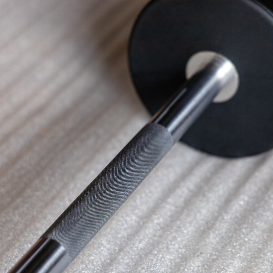 CPU Custom Fixed Barbell – custom branded barbell detail – Bench Fitness