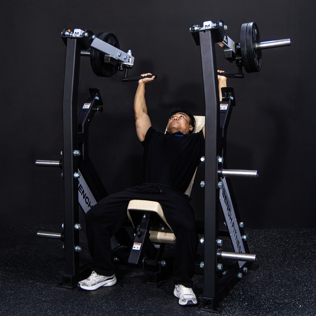 EXCEED V2 Shoulder Press (Classic Frame) – with model, view 6 – Bench Fitness