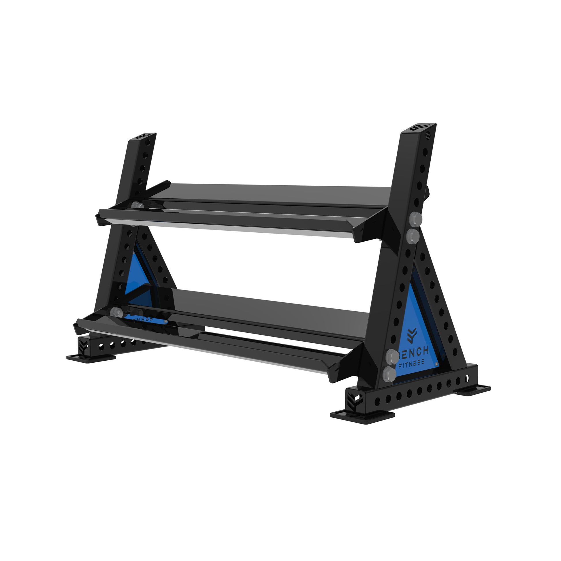 REVOLVE Hex DB 1.2m 2 Tier Storage – view 3 – Bench Fitness
