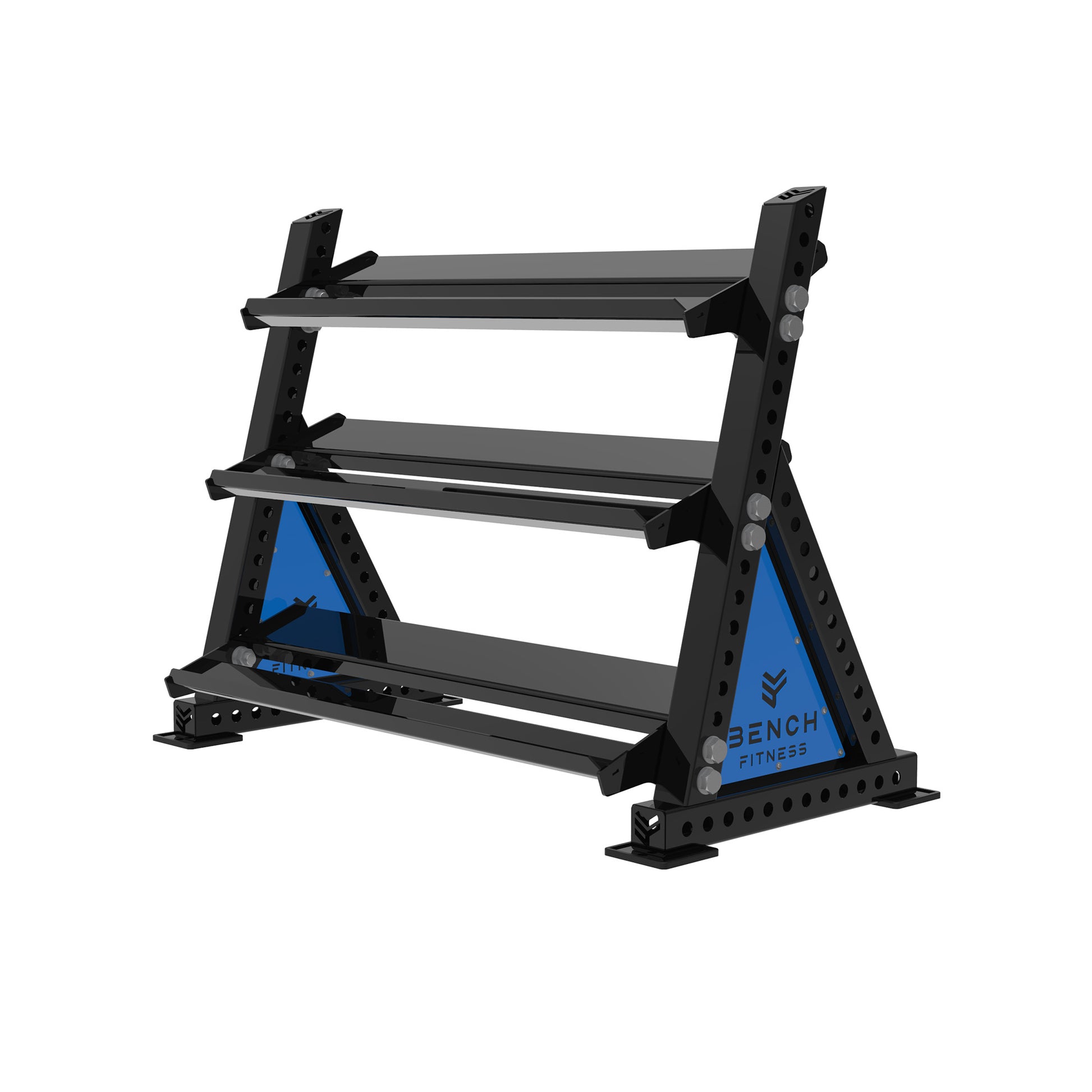 REVOLVE Hex DB 1.2m 3 Tier Storage – view 3 – Bench Fitness
