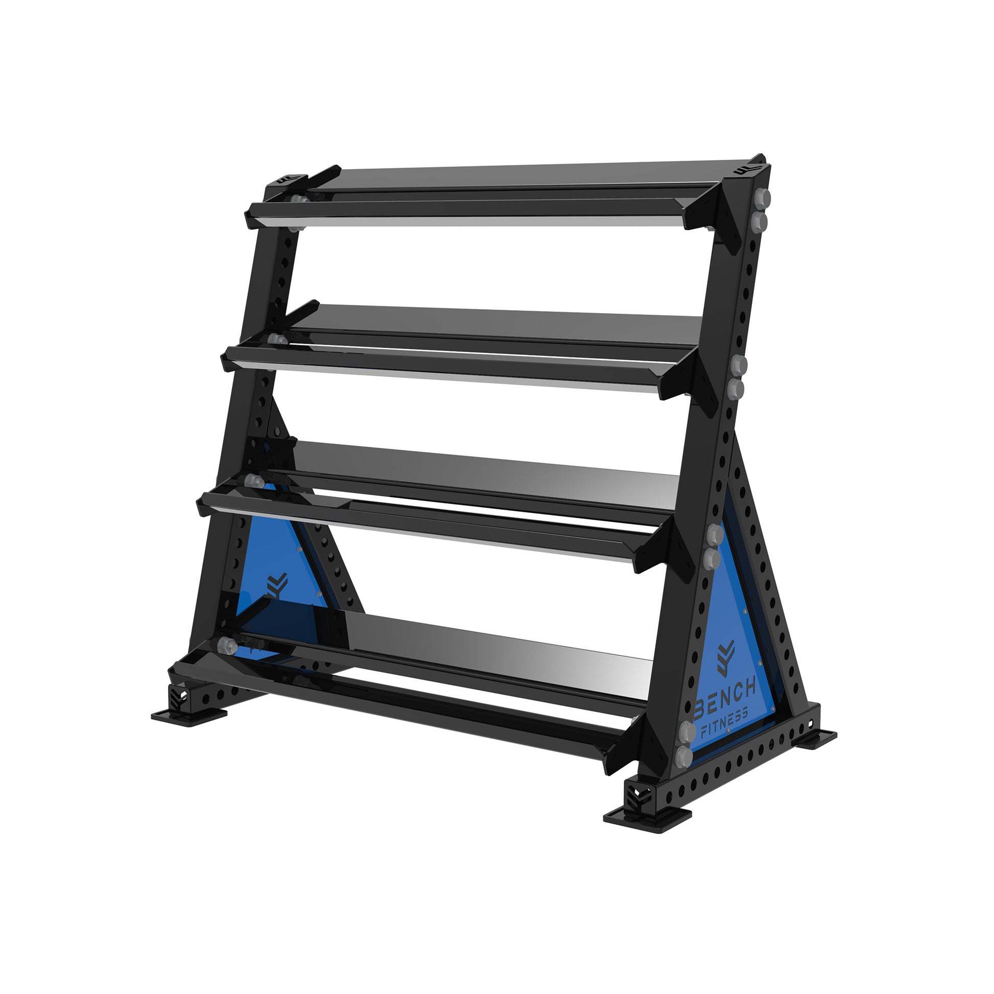 REVOLVE Hex DB 1.2m 4 Tier Storage – view 3 – Bench Fitness