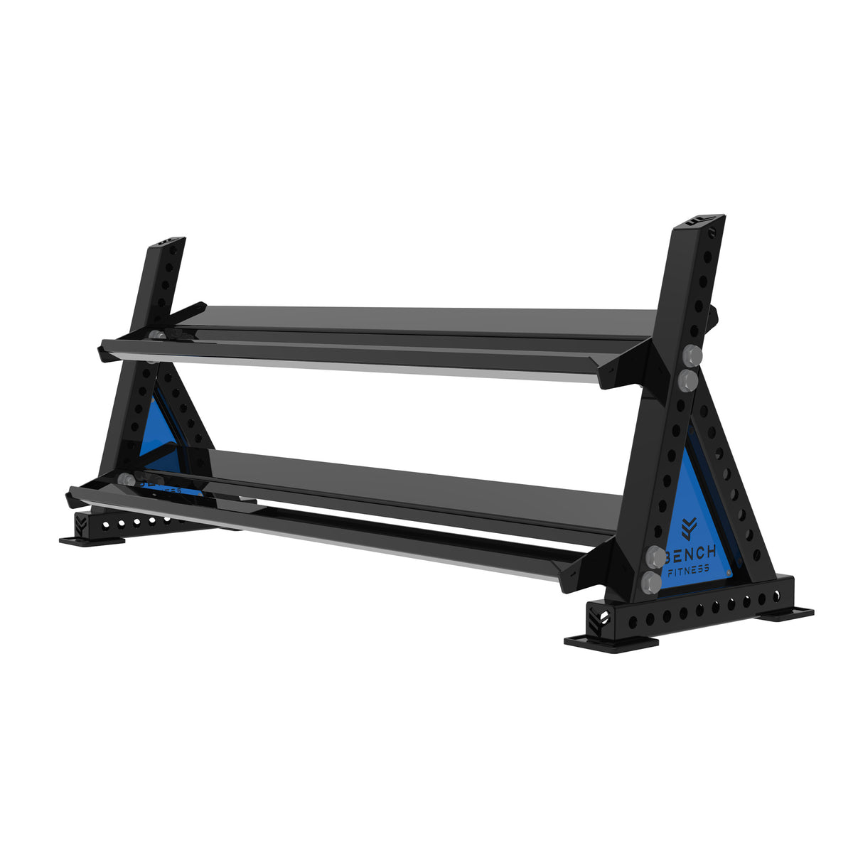 REVOLVE Hex DB 1.8m 2 Tier Storage – view 3 – Bench Fitness
