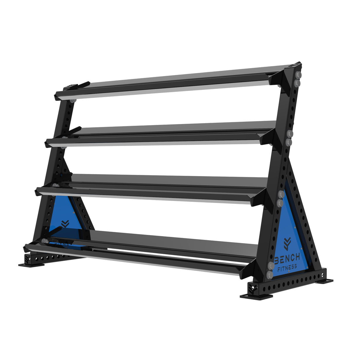 REVOLVE Hex DB 1.8m 4 Tier Storage – view 3 – Bench Fitness