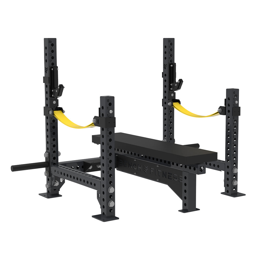 REVOLVE Power Flat Bench – studio view 3 – Bench Fitness
