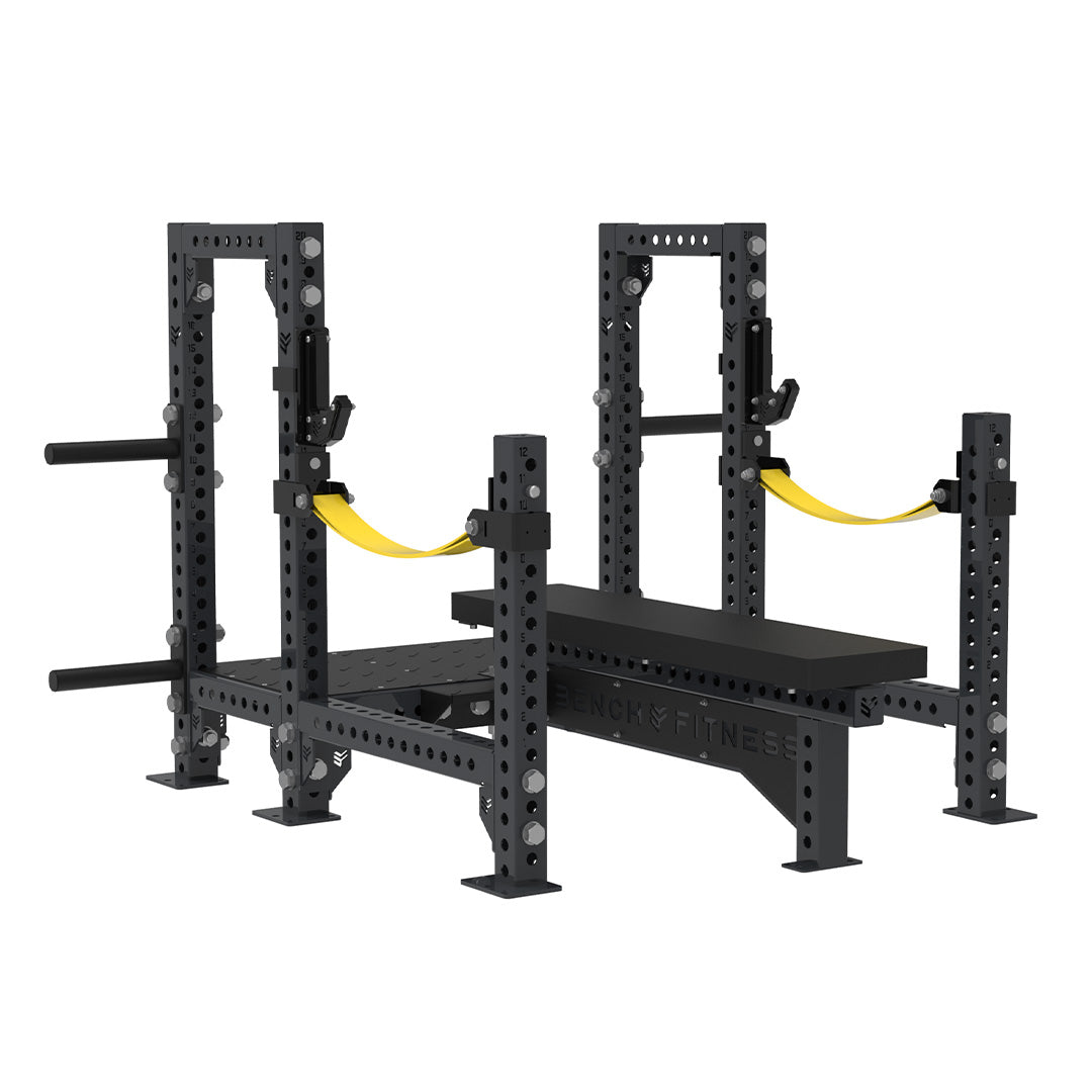 REVOLVE Pro Power Flat Bench – studio view 3 – Bench Fitness