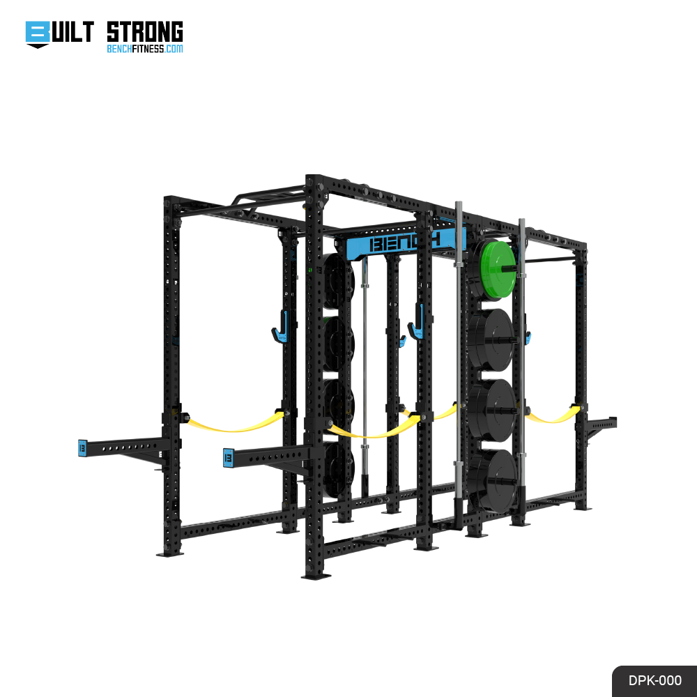 REVOLVE Custom Racks – custom power rack concept render – Bench Fitness