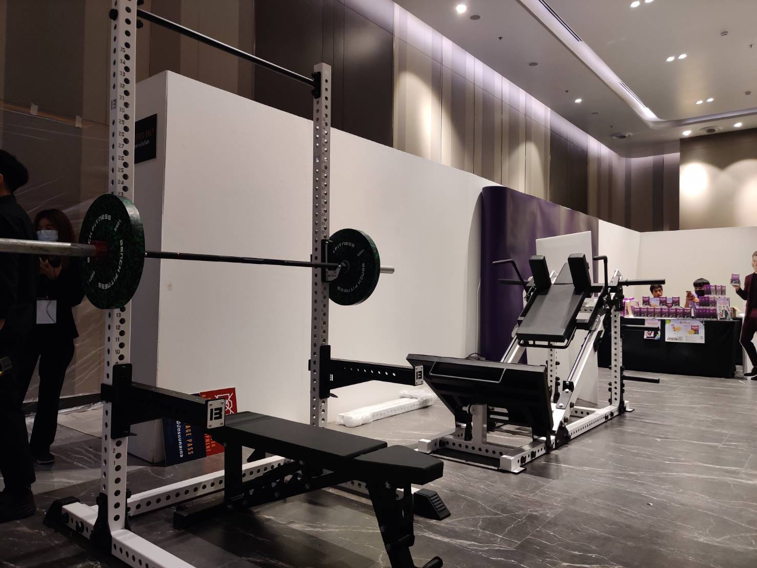 REVOLVE Squat Rack – on display at the IFBB expo booth – Bench Fitness